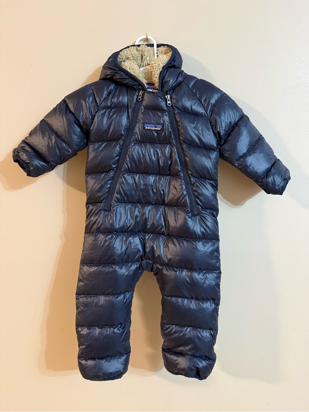 Patagonia Navy 3-6 month One-Piece Snowsuit